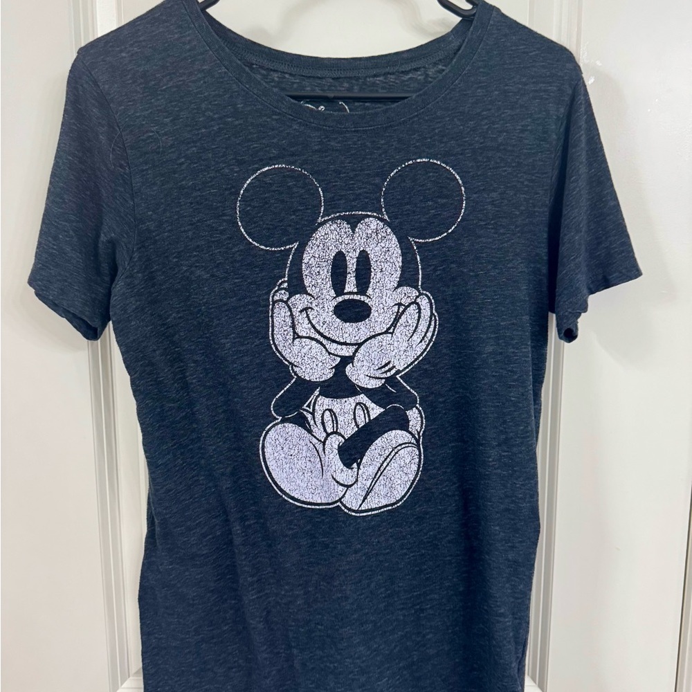 Disney Kids T-Shirt with Mickey Mouse - Dark Gray - Picture 1 of 4
